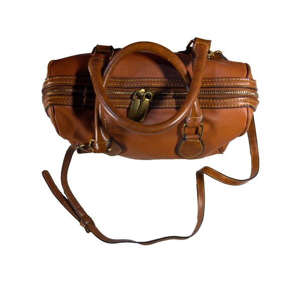 Dooney & Bourke All Leather Weather 3.0 Barrel Satchel 28 in Caramel. - Picture 3 of 7